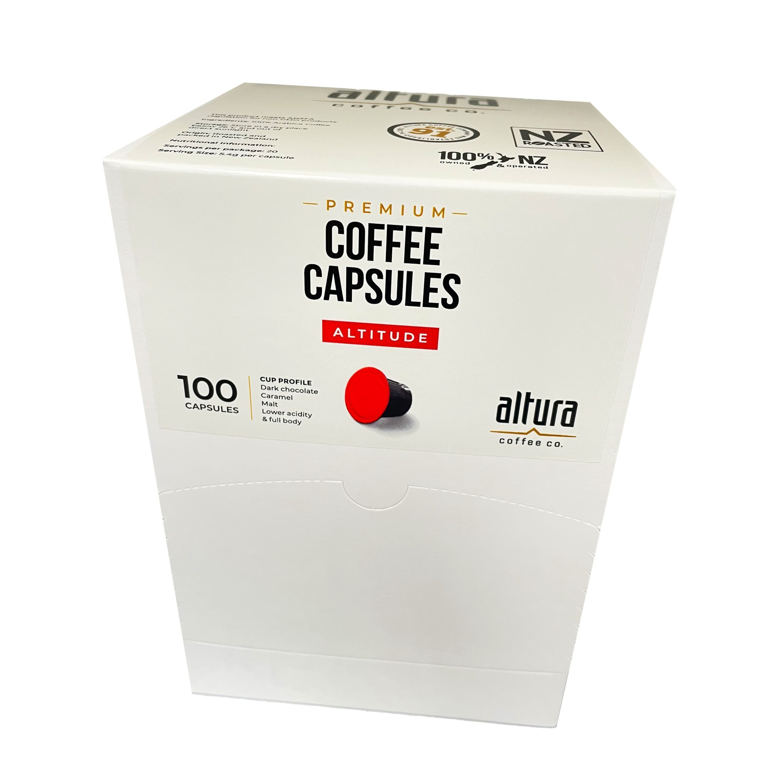 Altura Altitude Blend Coffee Capsules – Nespresso Compatible 100 Pack